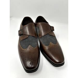 Tallia Men's Orange Savona Grey/Brown Dress Shoes Size 8 Leather Slip On New